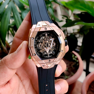 Hublot Big Bang Sang Bleu 3 Rose Gold Quartz