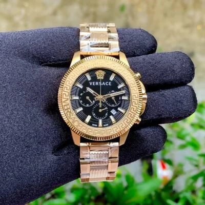 Versace Greca Action Chronograph Black Dial