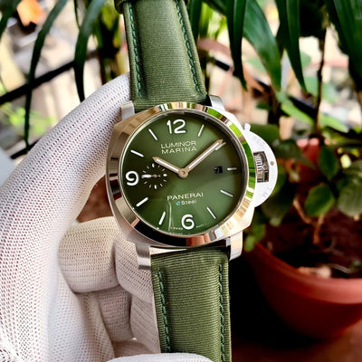 Luminor Panerai ESteel Verde Smeraldo Green-Silver