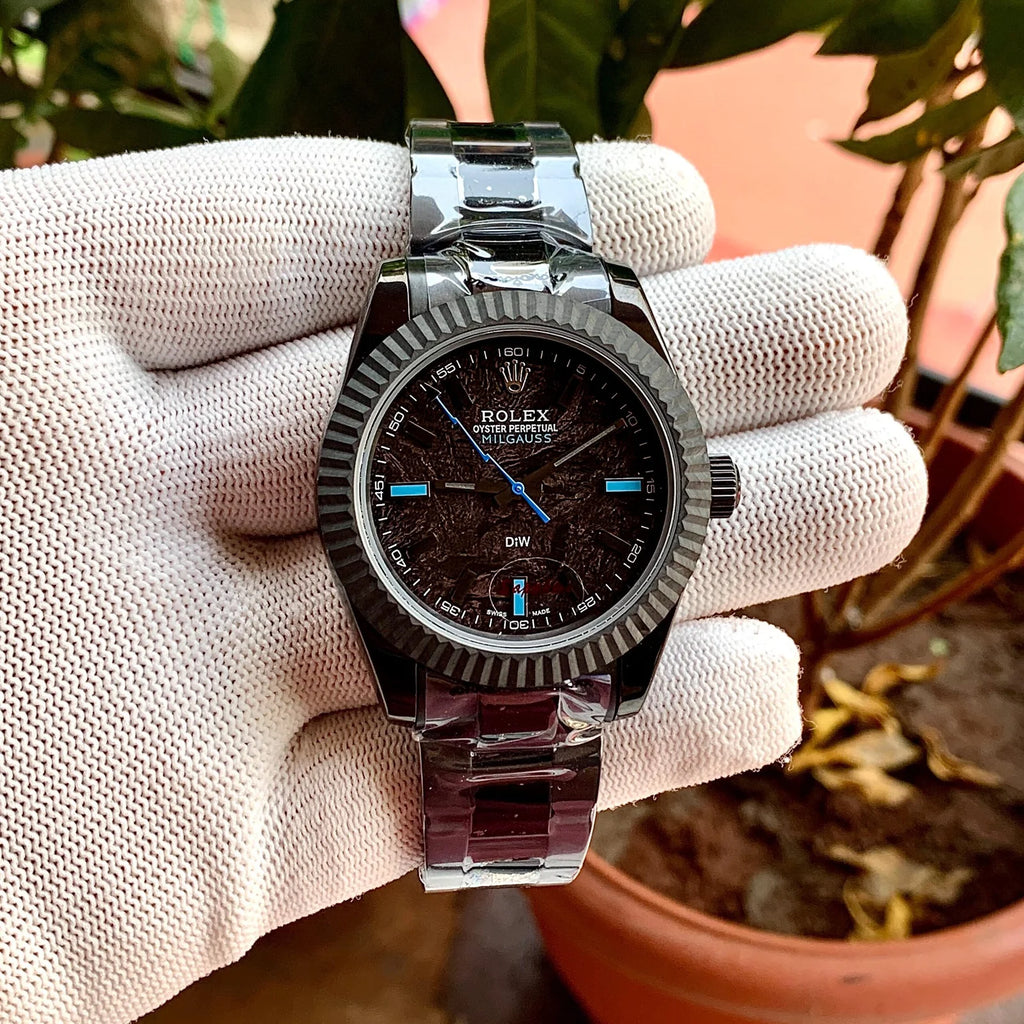 Rolex Milgauss DiW Carbon Bezel Black-Blue