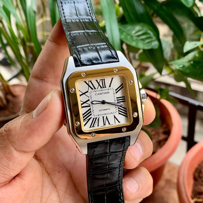 Cartier Santos Xl Automatic Black-Gold