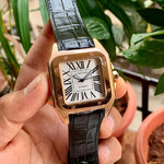 Cartier Santos Xl Automatic Black-RGold Bezel