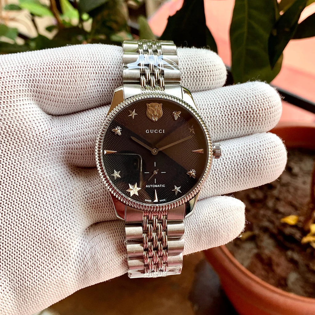 Gucci G-Timeless YA126353 Silver Back Open