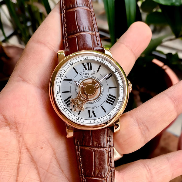 Cartier Rotonde De. Astrotourbillon Brown
