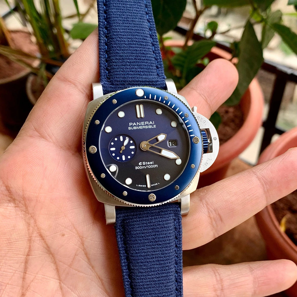 Luminor Panerai Submersible QuarantaQuattro ESteel Blu Profondo