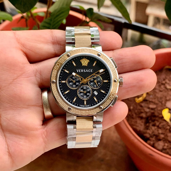 Versace Chronograph VE2H Black Dial Quartz
