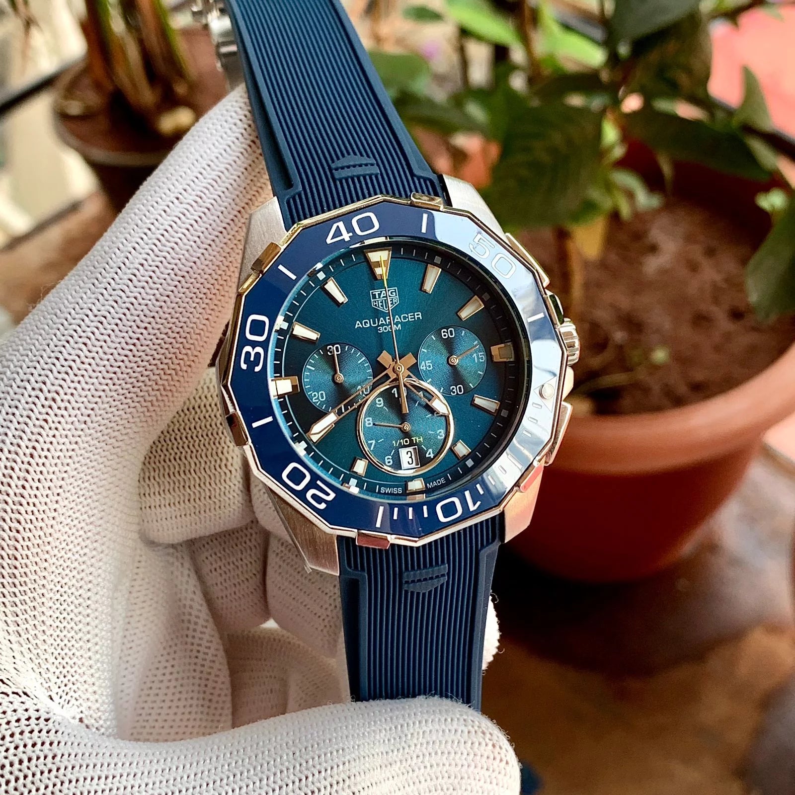 Tag Heuer Aqua Chrono Fiber Blue