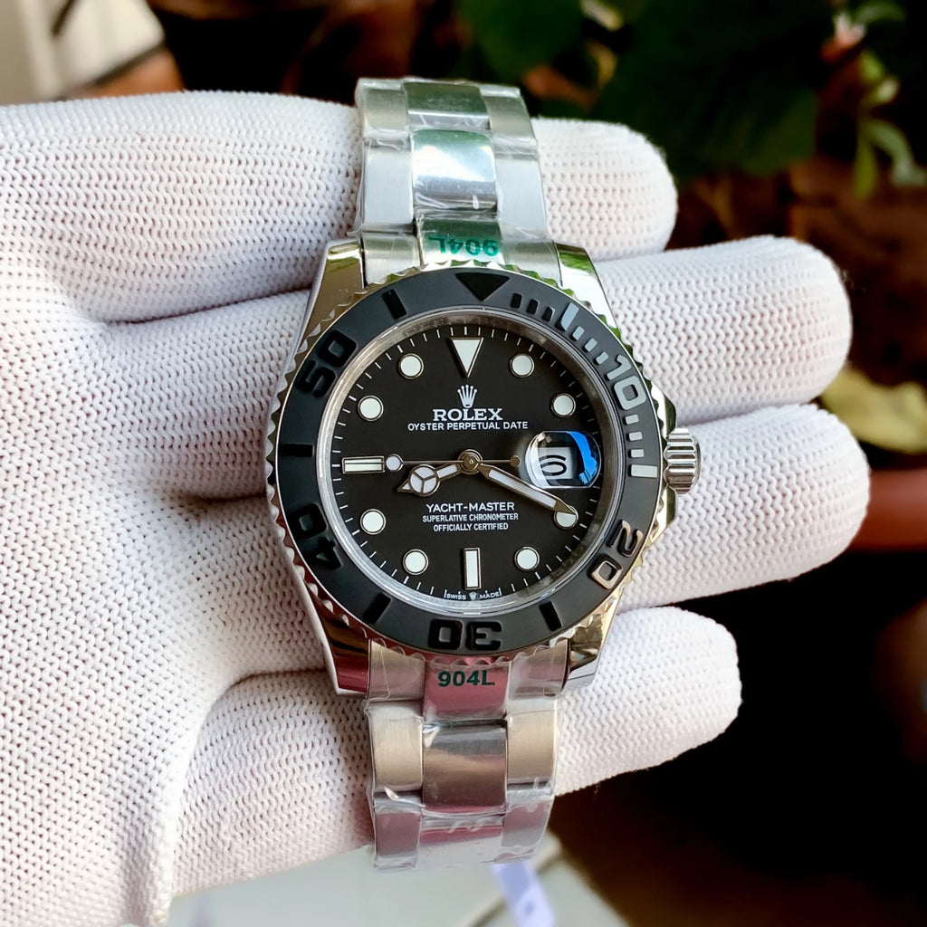 Rolex Yatch Master Oyster Semi Swiss Black Dial