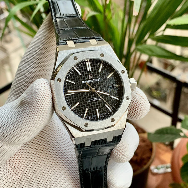 Audemars Piguet RO Leather Silver-Black