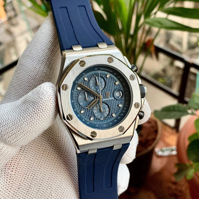 Audemars Piguet RO Chronograph Silver-Blue Quartz