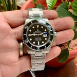 Rolex Submariner Silver Black Semi Swiss
