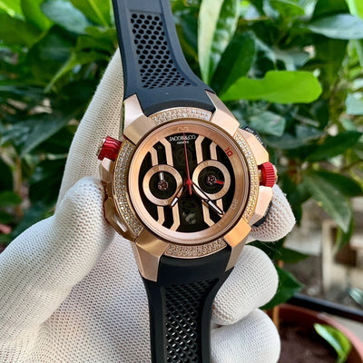 Jacob & Co Epic X Chrono Black-RG Diamond Quartz