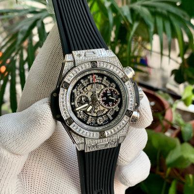 Hublot Big Bang Unico King Diamond Silver Quartz