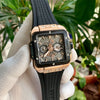 Hublot Square-Bang-Unico Black-RG بظهر مفتوح كوارتز
