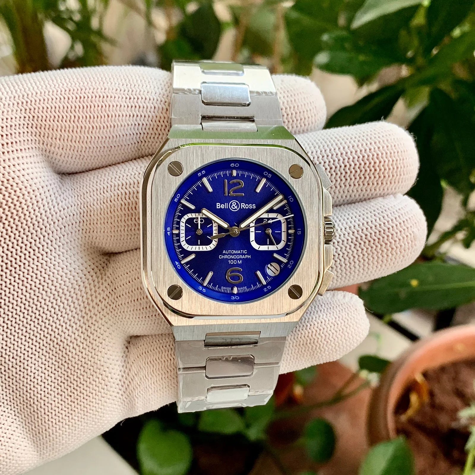 Bell & Ross BR-05 Urban Chronograph Blue Silver-Quartz