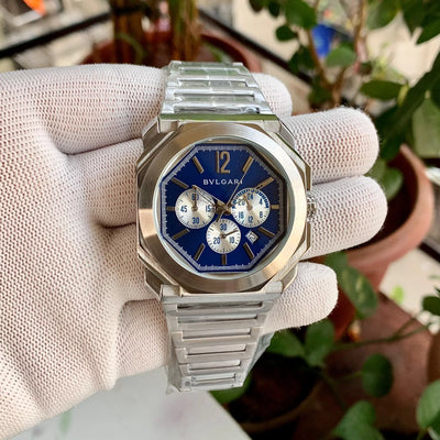 BVL Octo Finissimo Blue Chronograph Quartz