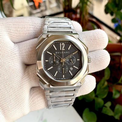 BVL Octo Roma Black Chronograph Quartz