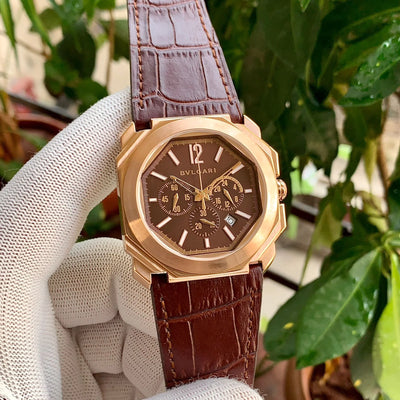BVL Octo Finissimo Chronograph Brown Quartz