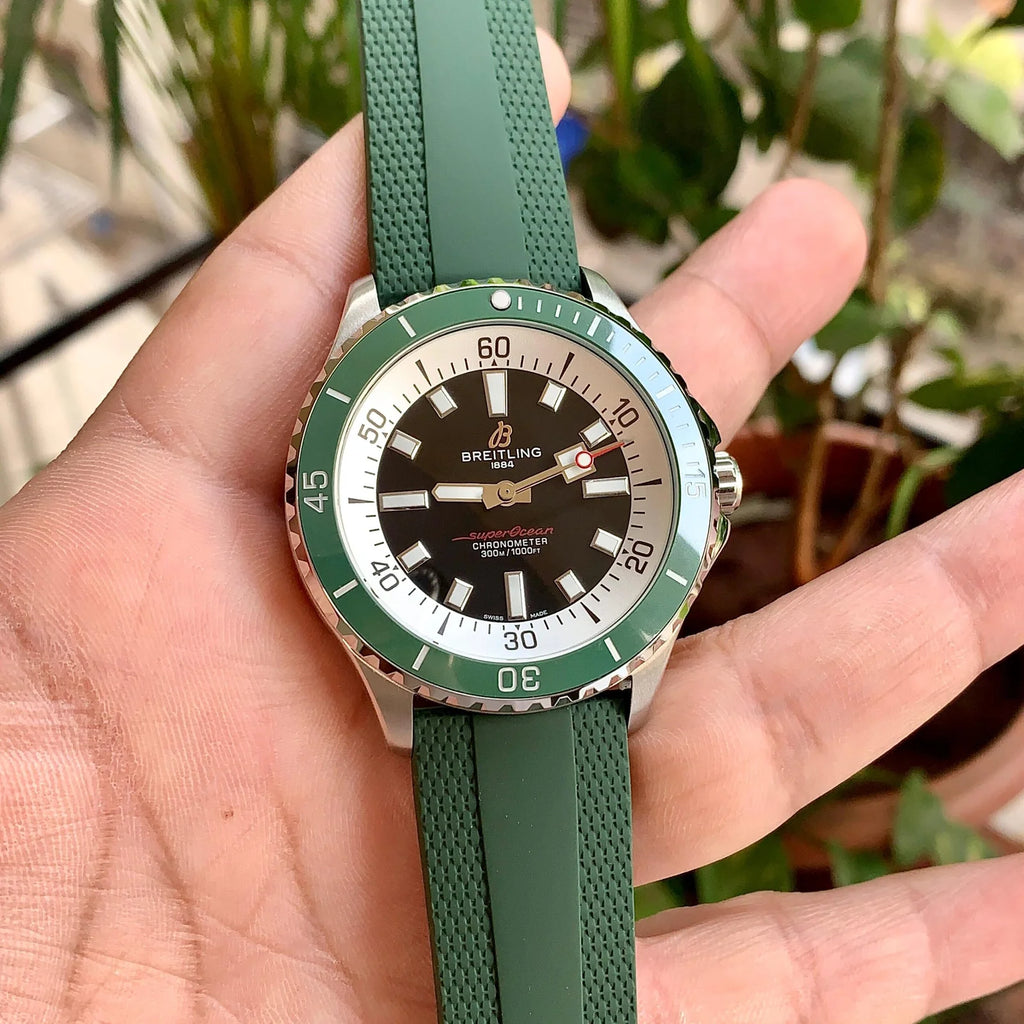 Breitling SUPEROCEAN 42 Black Dial Green Bezel