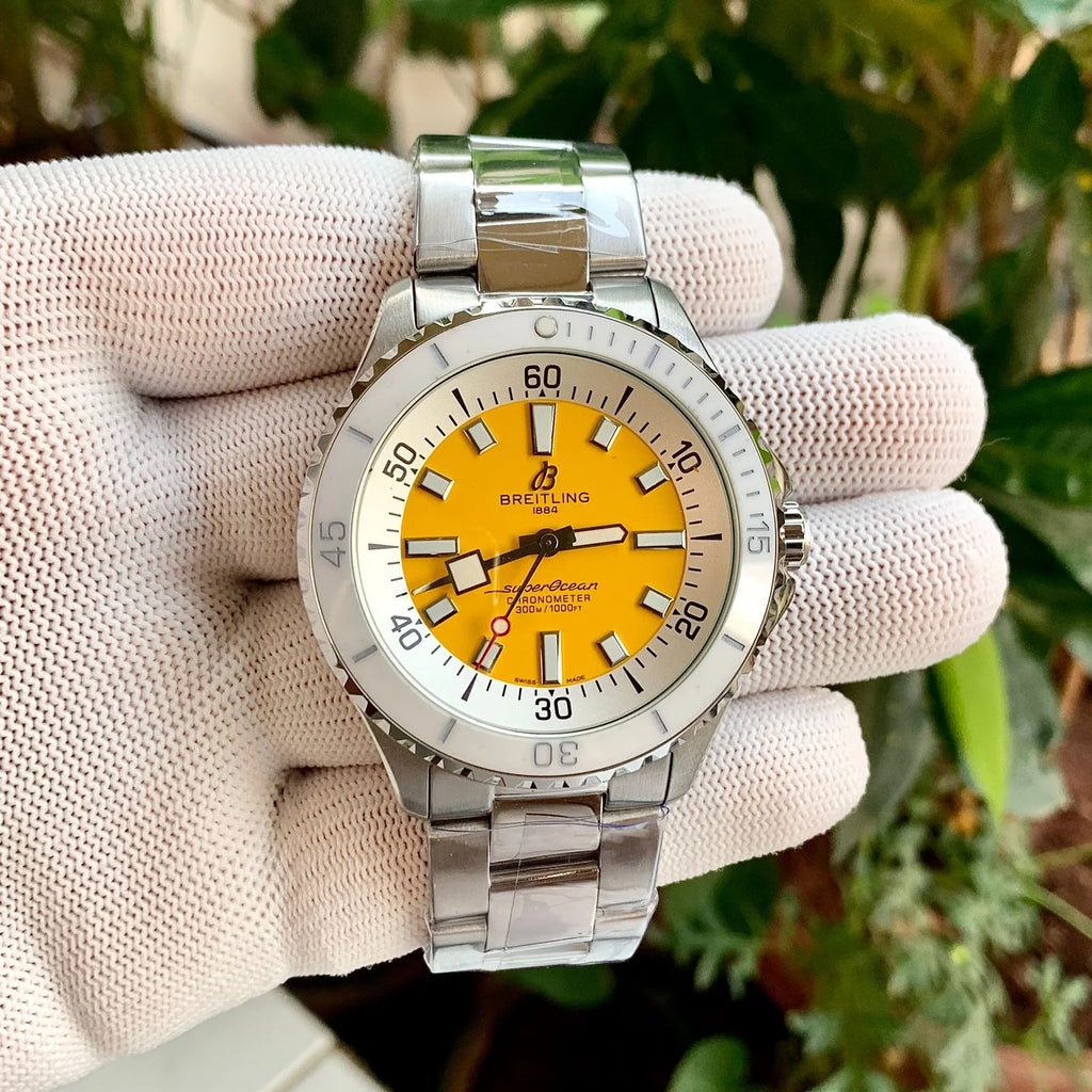 Breitling SUPEROCEAN 42 White Yellow Dial Auto