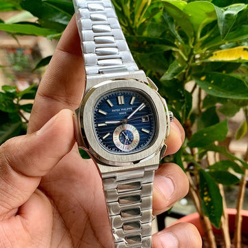 Patek Philippe Moon Face Silver-Blue Chrono