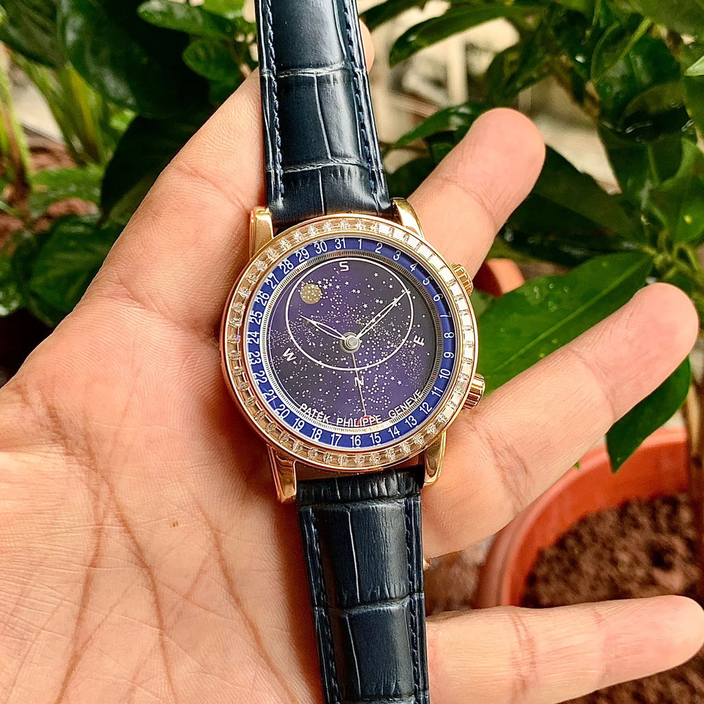 Patek Philippe Calestial Blue-RG Diamond Bezel