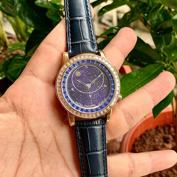 Patek Philippe Calestial Blue-RG Diamond Bezel