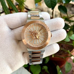Versace Medusa Infinite Silver-RGold Quartz