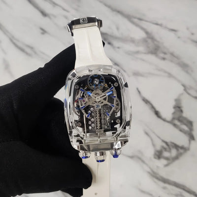 Jacob & Co. Bugatti Chiron Tourbillon Sapphire Crystal White