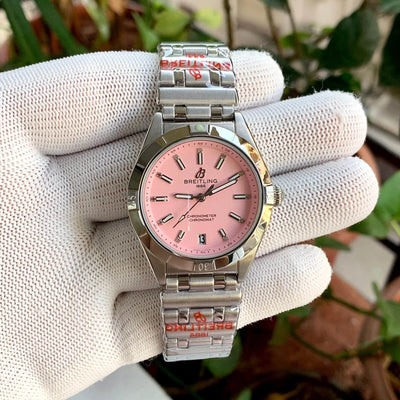 Breitling Chronomat Pink Dial 36Mm Quartz
