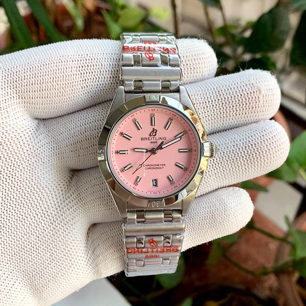 Breitling Chronomat Pink Dial 36Mm Quartz