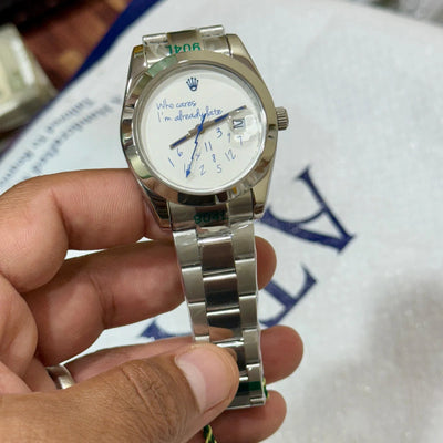 Rolex DateJust Who Cares I’m Already Late Edition