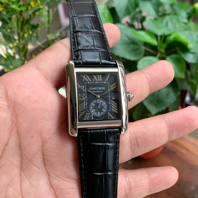 Cartier TANK MC W5330004 Silver-Black Automatic