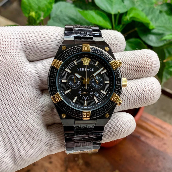Versace Greca Logo Chronograph Black Edition