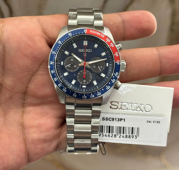 Seiko Prospex Speedtimer ‘Go Large’ Solar Chronograph SSC913P1 Store Quality