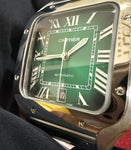 Cartier Santos Silver WSSA0062 Green J12 Swiss