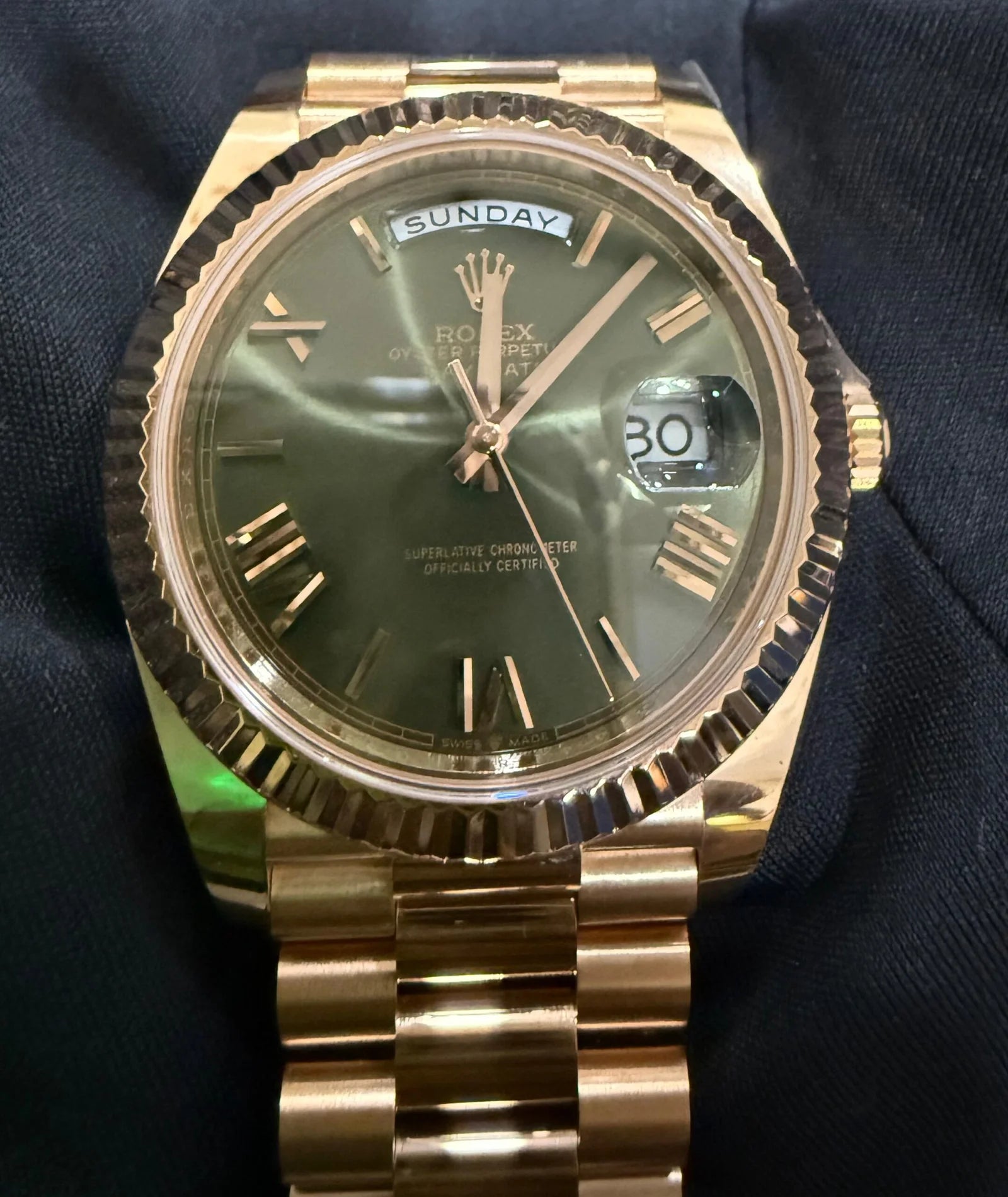 Rolex Day-Date 40 228235 Green Roman RCF Super Clone
