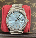 Rolex DayDate 228396 Diamond Bezel Ice Blue Swiss
