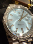 Rolex DayDate 228396 Diamond Bezel Ice Blue Swiss