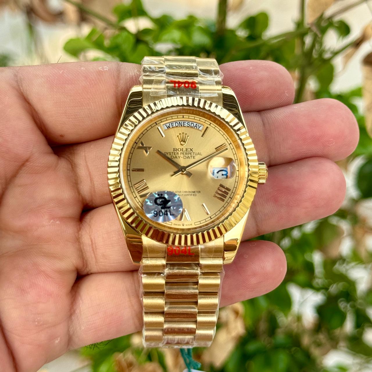 Rolex Day Date All Gold Roman Number Semi ETA Quality