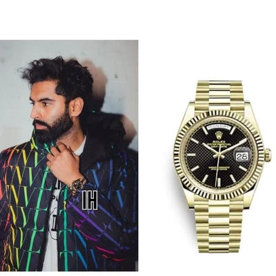 Rolex DayDate Gold Black Fluted Bezel Yz