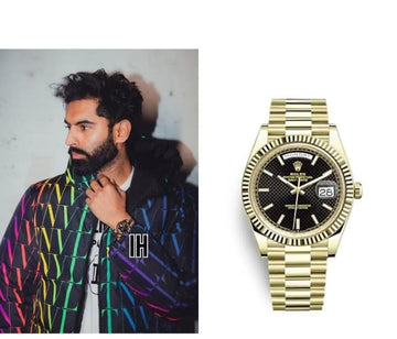 Rolex DayDate Gold Black Fluted Bezel Yz