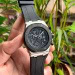 Audemars Piguet Royal Oak Chrono Silver-Black Bezel Quartz