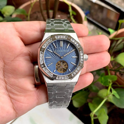 Audemars Piguet Royal Oak Flying Tourbillion Blue Dial Diamond