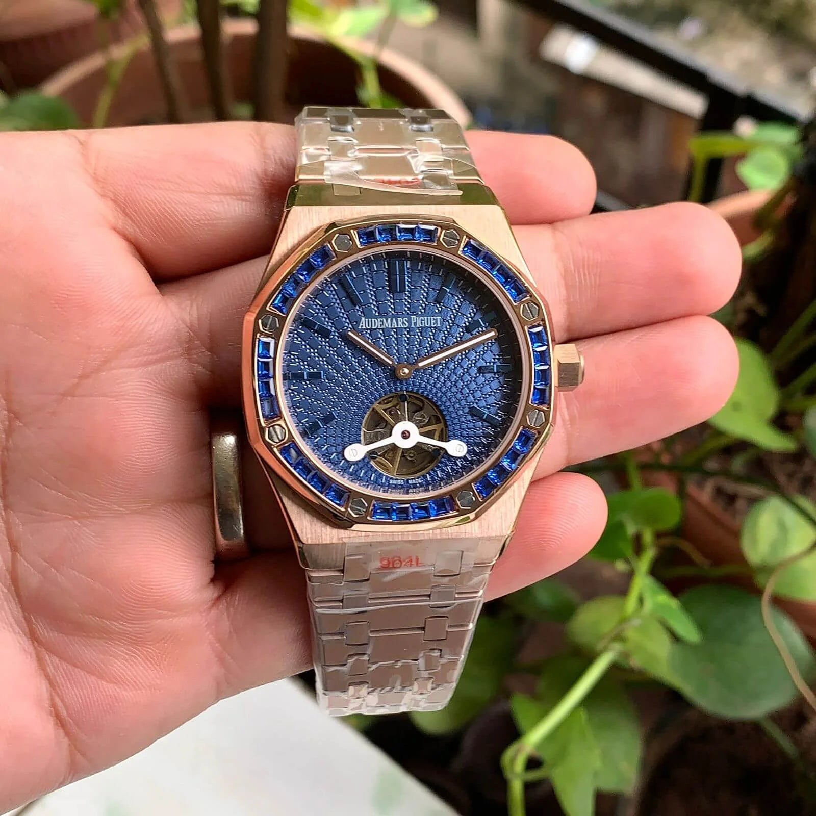 Audemars Piguet Royal Oak Flying Tourbillion RG-Blue Bezel