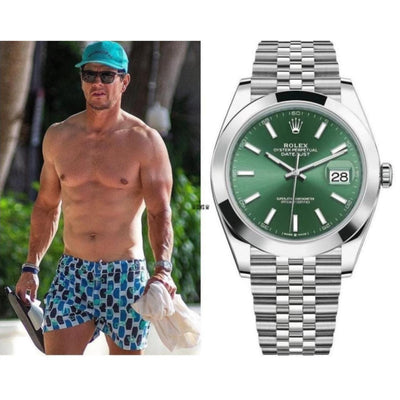 Rolex DateJust Oyster Green Dial Plain Bezel