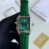 Cartier Santos Dumont Bronze Dial Leather Strap Watch