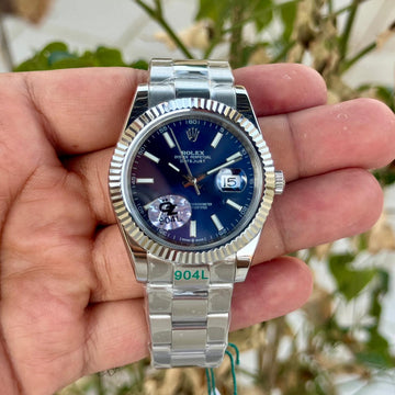 Rolex Date Just 41 Semi ETA Blue Dial Oyster Bracelet
