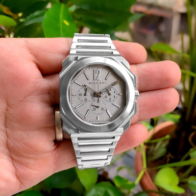 BVL Octo Roma Black Chronograph Quartz Grey