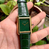 Cartier TANK MUST LARGE أخضر-ذهبي للجنسين